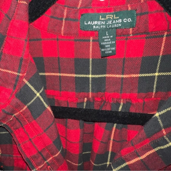 Ralph Lauren red plaid button down L - Picture 4 of 4
